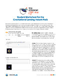 Educational Material: Student Worksheet for the Gravitational Lensing Instant Pack