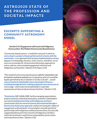 Handouts: ASTRO2020 state  of the Profession and Societal Impacts