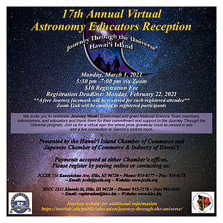 Handouts: 17th Annual Virtual Astronomy Educators Reception