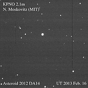 Asteroid 2012 DA14 Speeds Away from Earth