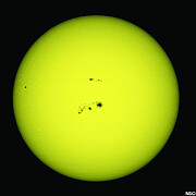 Sunspots on the surface of the Sun image