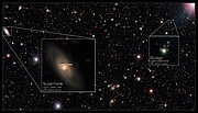 Dark Energy Camera Deep Image with Quasar (annotated)