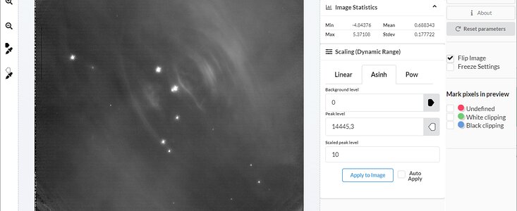 Captura de pantalla de NOIRLab/IPAC/ESA/STScI/CfA FITS Liberator versión 4