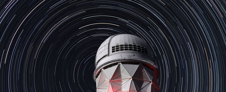 Star trails over the Mayall 4-meter Telescope
