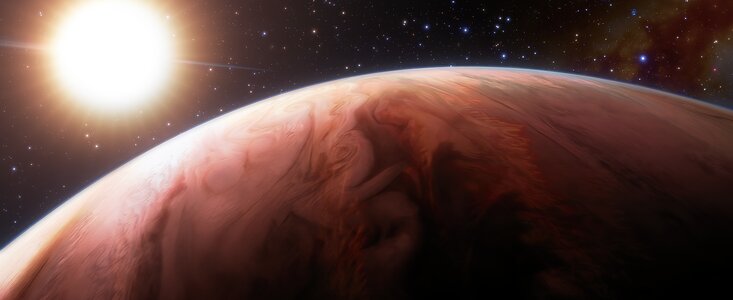 Impresión artística del exoplaneta WASP-76b
