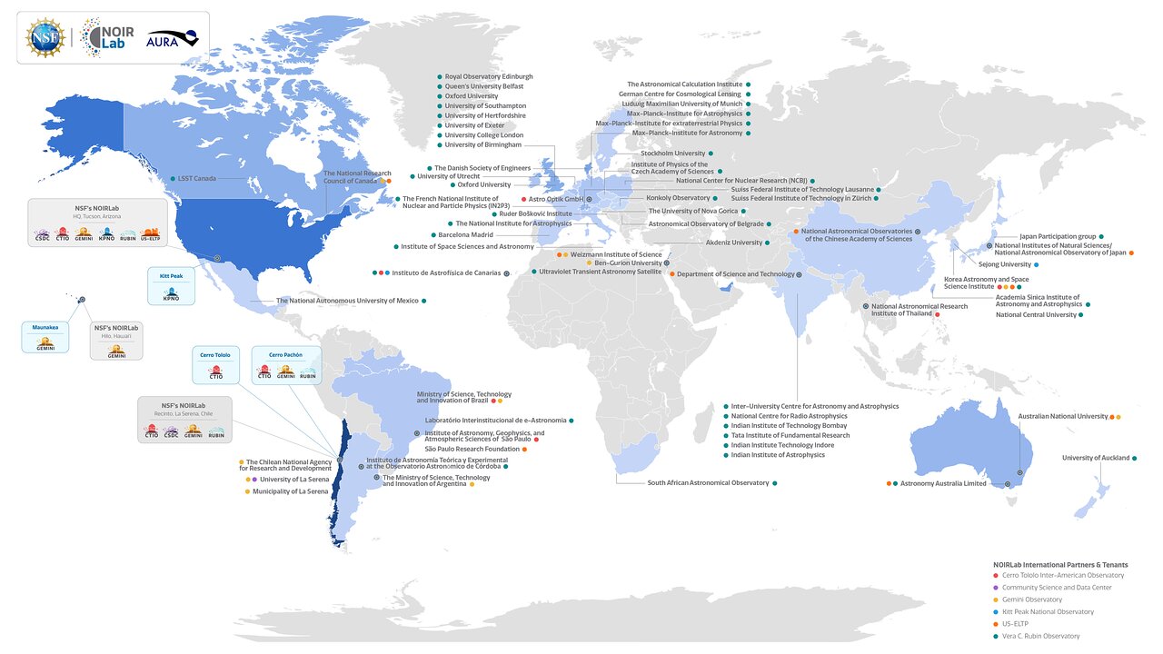 International Partners and Tenants*  map