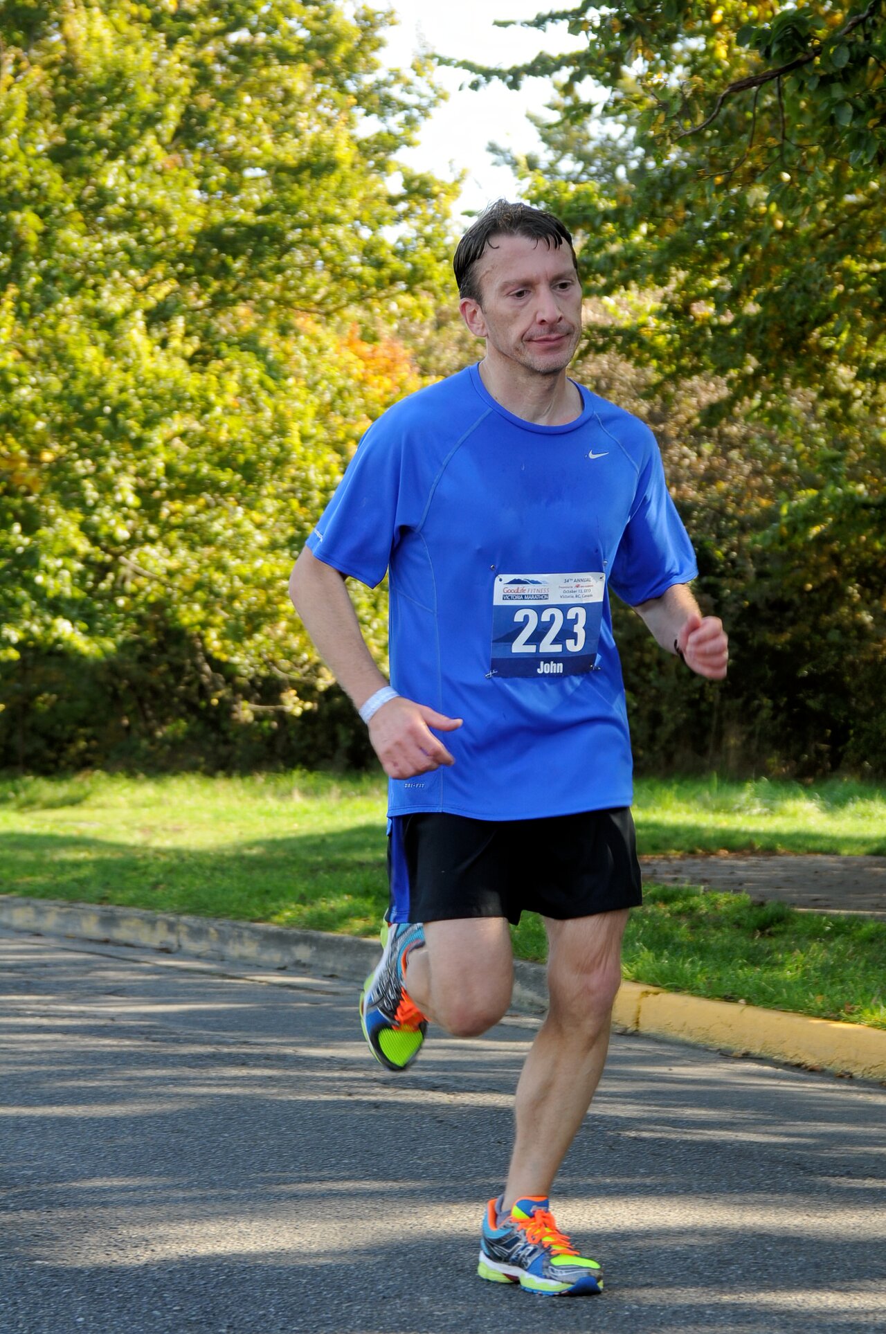 John Blakeslee running a marathon