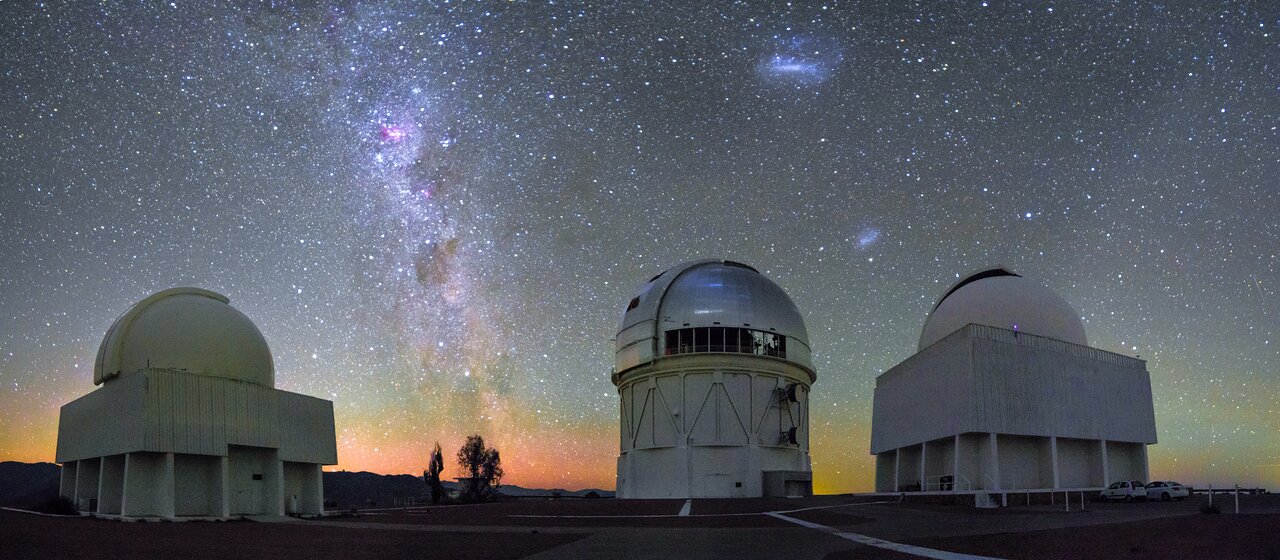 Large and Small Magellanic Clouds over Cerro Tololo
