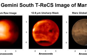 Gemini South Mid-Infrared Imager T-ReCS Glimpses Dry Ice Frost on Mars