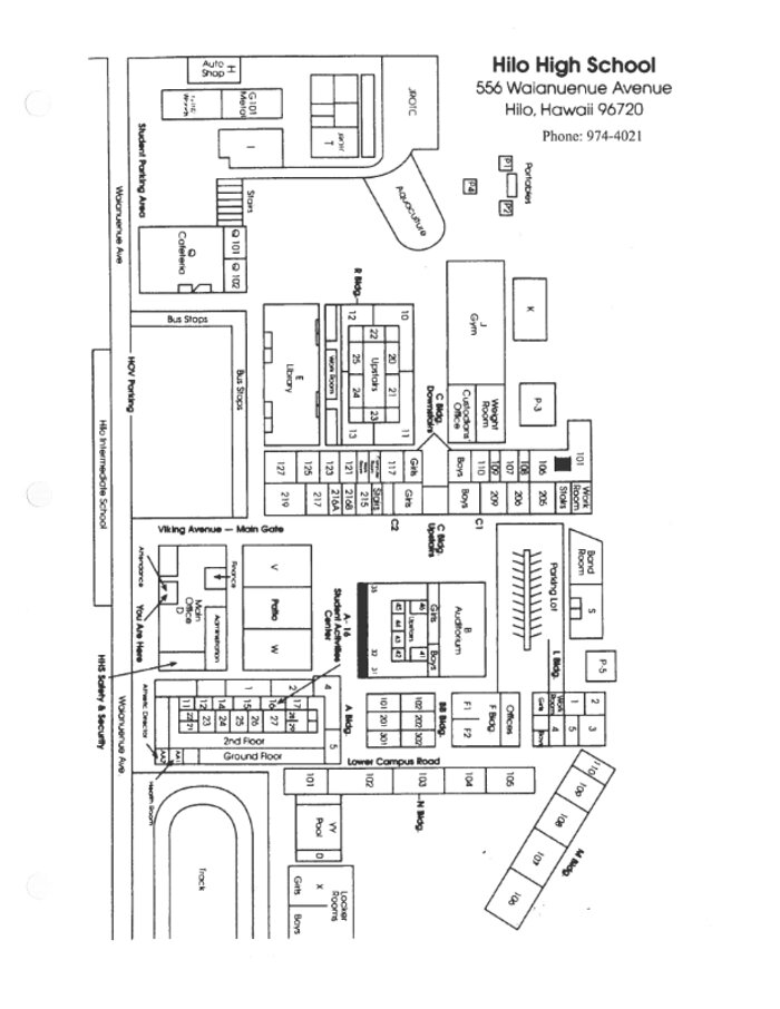 Hilo High School Map