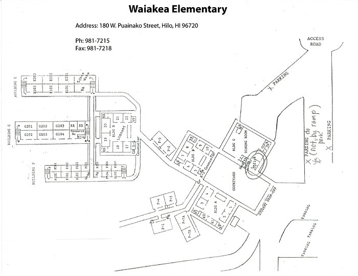 Waiākea Elementary Map