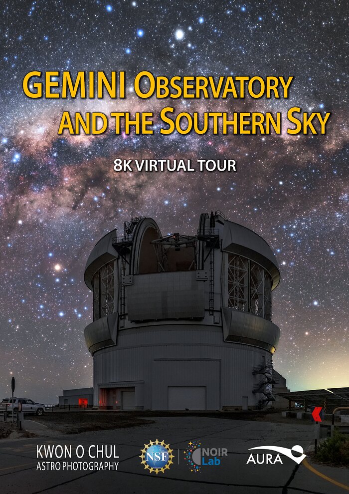 Afiche para el espectáculo de planetario Gemini Observatory and the Southern Sky