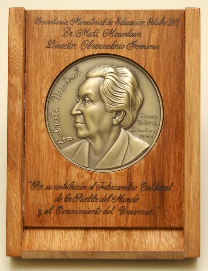 Gabriela Mistral Medal given to Matt Mountain