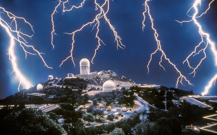 A Vintage Lightning Storm at Kitt Peak