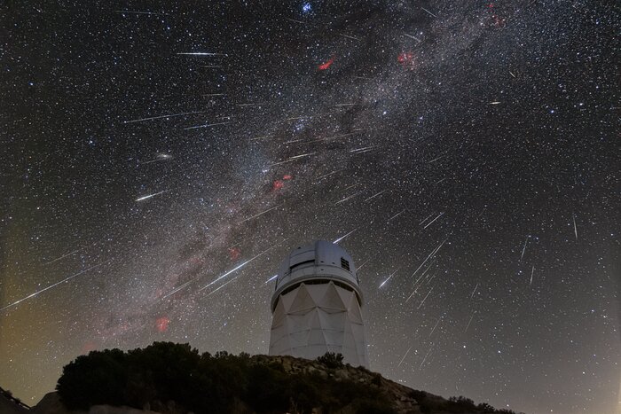 Geminids Over Kitt Peak National Observatory