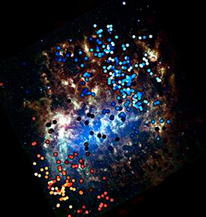 Galaxy-hopping stars detected in the Large Magellanic Cloud