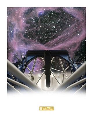 Printed Poster: NGC 1929 Reflection in Primary MIrror
