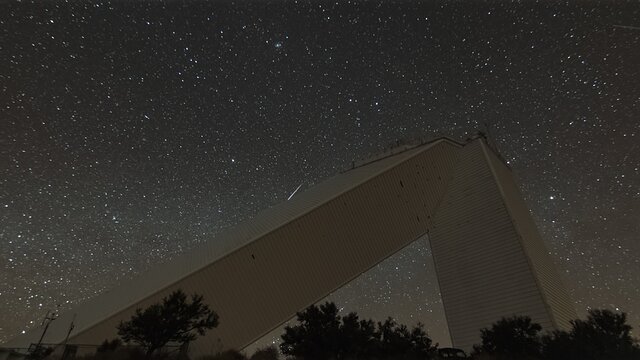 Timelapse footage of McMath-Pierce Solar Telescope at night.
