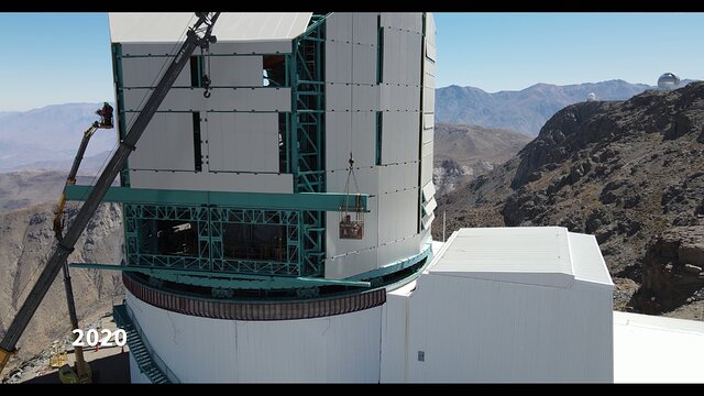 Rubin Observatory Rises on Cerro Pachón.