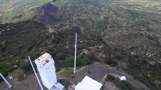 Aerial footage of the McMath-Pierce Solar Telescope
