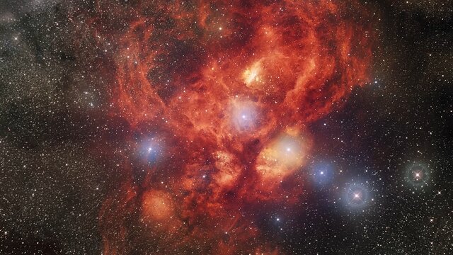 Zoom-in to DECam Image of Lobster Nebula