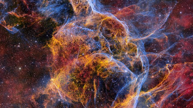 Paneo de el remanente de Supernova Vela